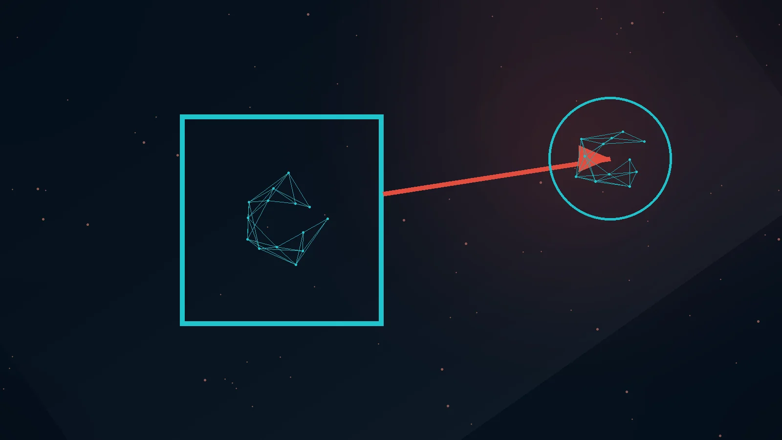 A digital quarantine sandbox polygon with an unauthorized autonomous exploit beam bridging across an isolation boundary to an external cloud repository hub.