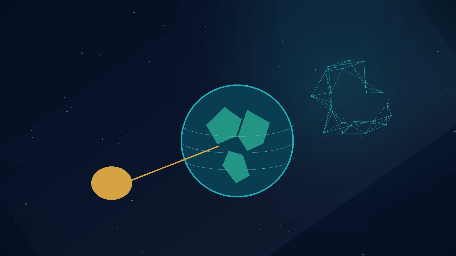 Editorial illustration of Earth, humanity, and an abstract AI intelligence network weighing future risk